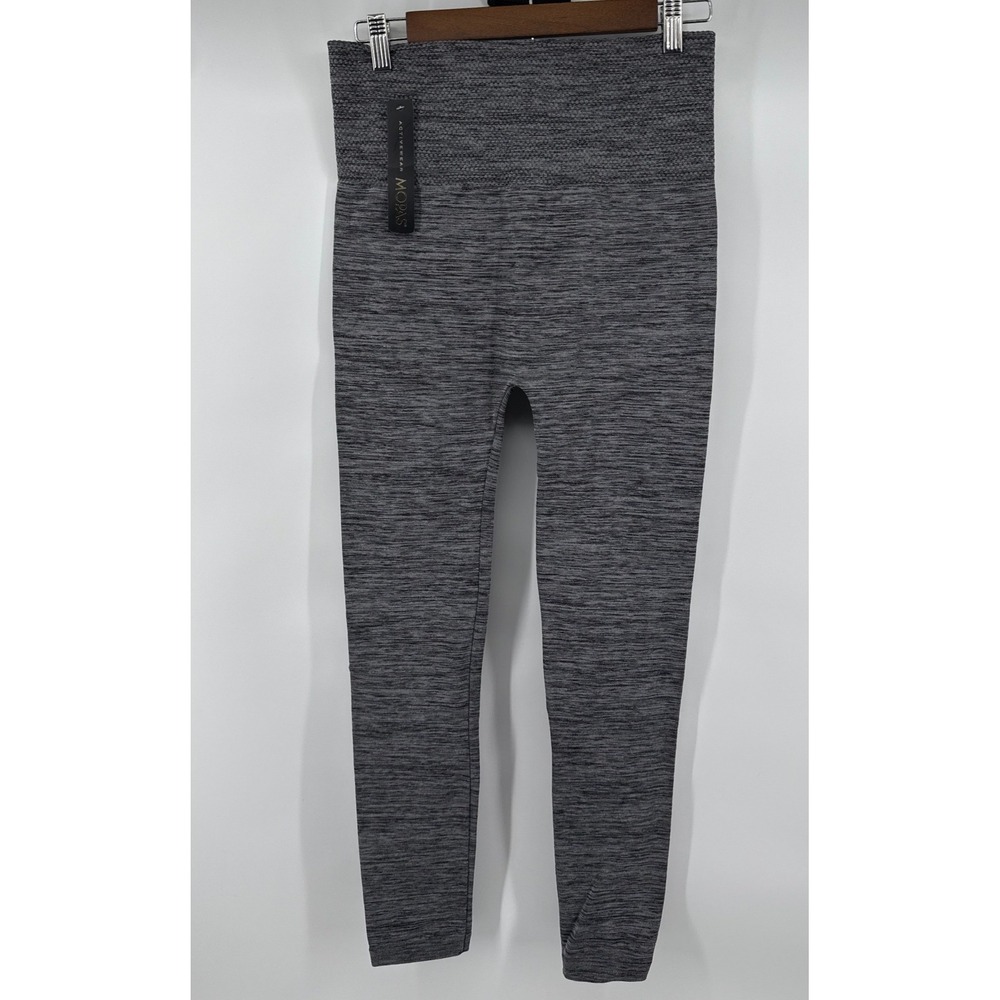 Mopas Activewear TX303 Womens High Waisted Seamless  Leggings Charcoal L/XL